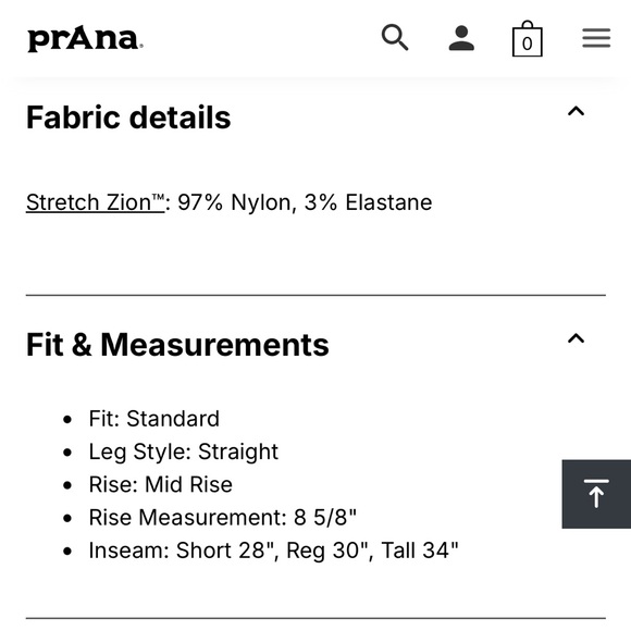 Prana Halle Straight Hiking Pant, size 4 regular, navy, like new - Picture 8 of 15